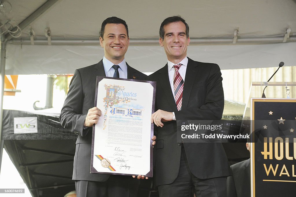 ABC's "Jimmy Kimmel Live" - Jimmy Kimmel Receives Hollywood Walk of Fame