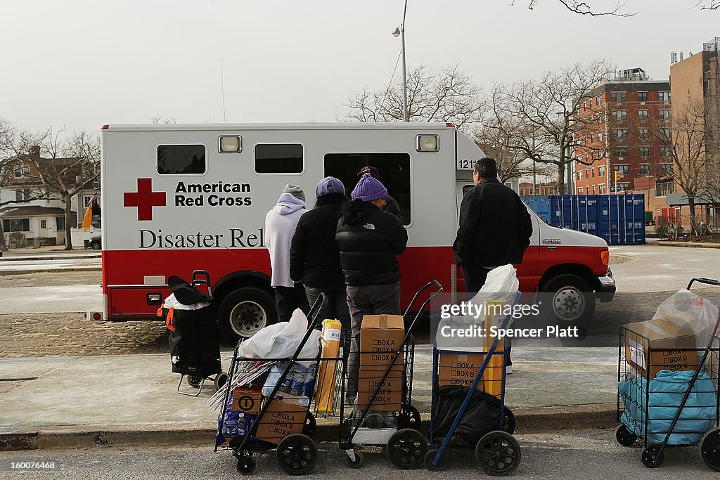 Rockaways' Residents Still Struggle Through Sandy Recovery Efforts As Fierce Winter Cold Snap Affects Area
