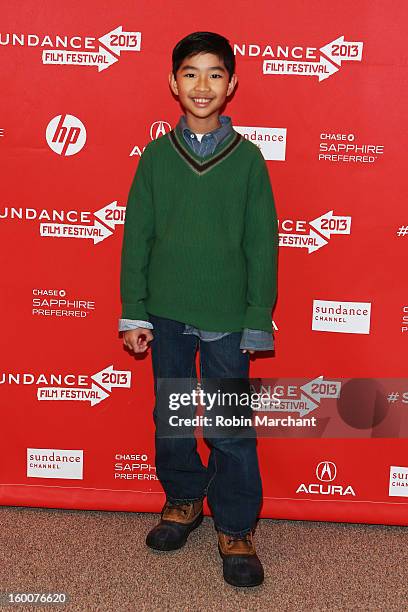 Cast member Ethan Dizon attends "The Inevitable Defeat Of Mister And Pete" Premiere during the 2013 Sundance Film Festival at Eccles Center Theatre...