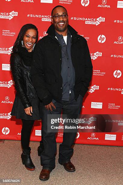 Marcia Tillman and director George Tillman Jr.attend "The Inevitable Defeat Of Mister And Pete" Premiere during the 2013 Sundance Film Festival at...