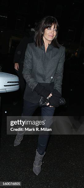 Claudia Winkleman at the Little House Mayfair on January 25, 2013 in London, England.