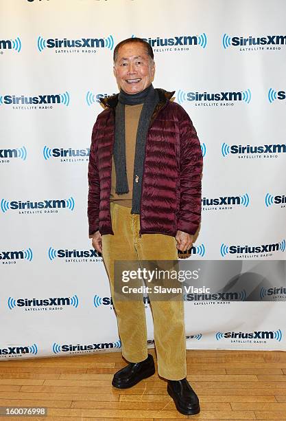 Actor George Takei visits SiriusXM Studios on January 25, 2013 in New York City.