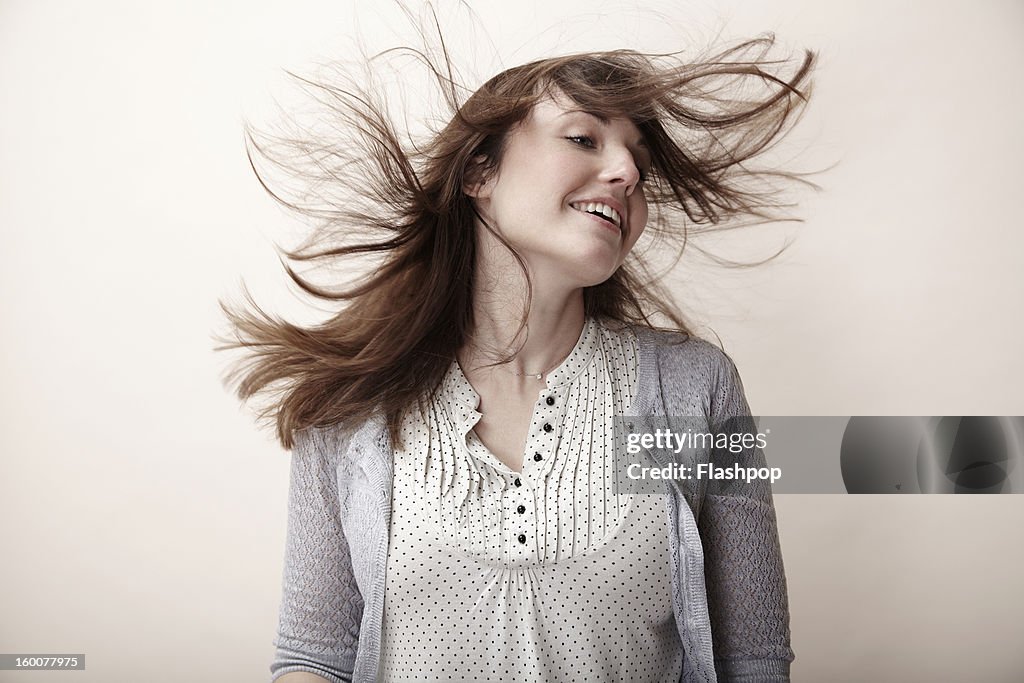 Portrait of carefree woman