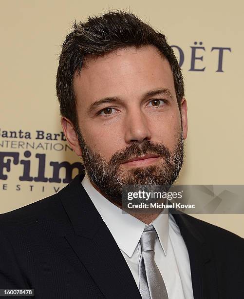 Actor Ben Affleck visits The Moet & Chandon Lounge at The Santa Barbara International Film Festival on January 25, 2013 in Santa Barbara, California.