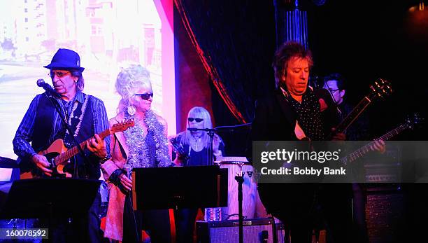 Richie Supa, Christine Ohlman and Ricky Byrd performs at The Cutting Room on January 25, 2013 in New York, New York.