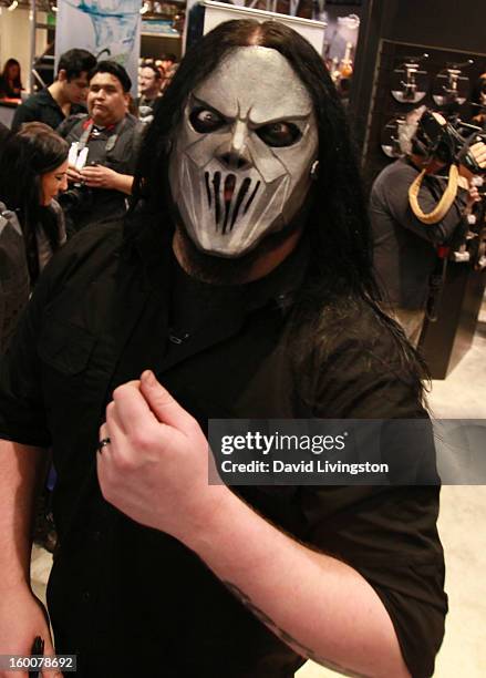 Recording artist Mick Thomson aka of Slipknot attends the 2013 NAMM Show - Day 2 at the Anaheim Convention Center on January 25, 2013 in Anaheim,...