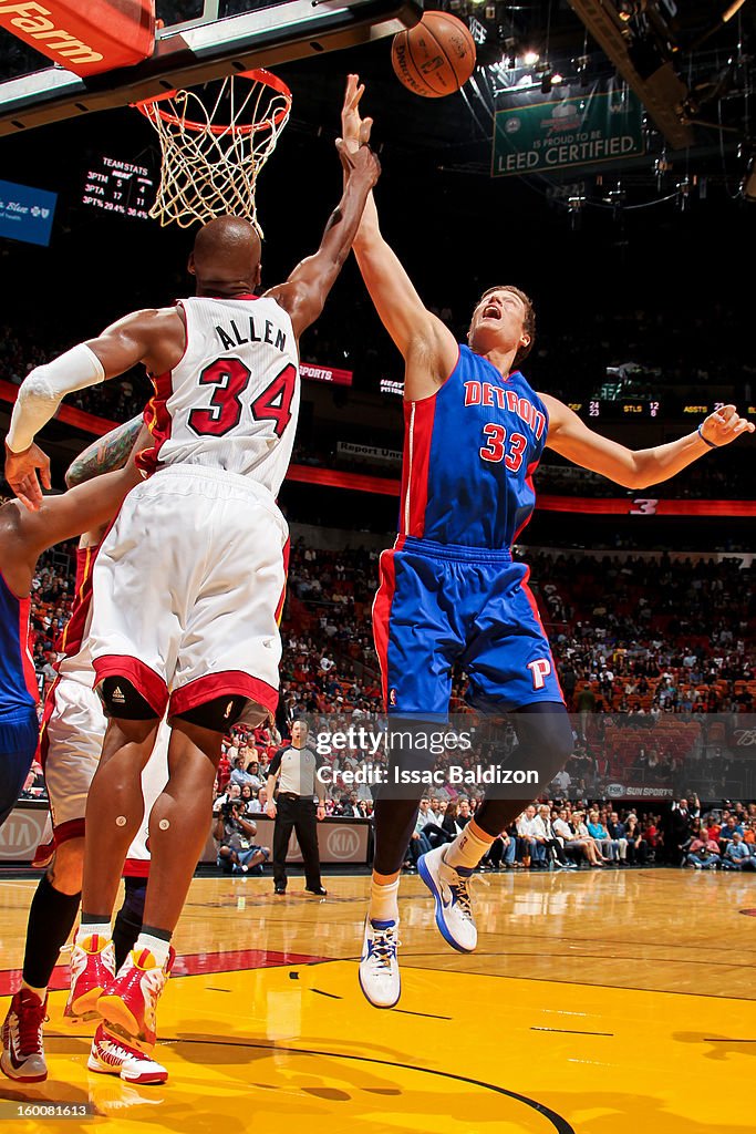 Detroit Pistons v Miami Heat