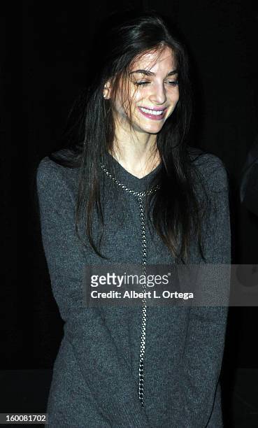 Actress Allison Weissman attends the Screening Of "John Dies At The End" held at Landmark Nuart Theatre on January 25, 2013 in West Los Angeles,...