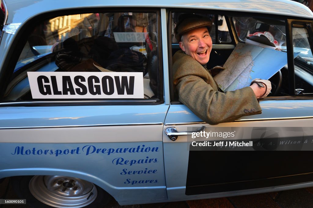 Classic Cars Start The Monte Carlo Rally From Glasgow