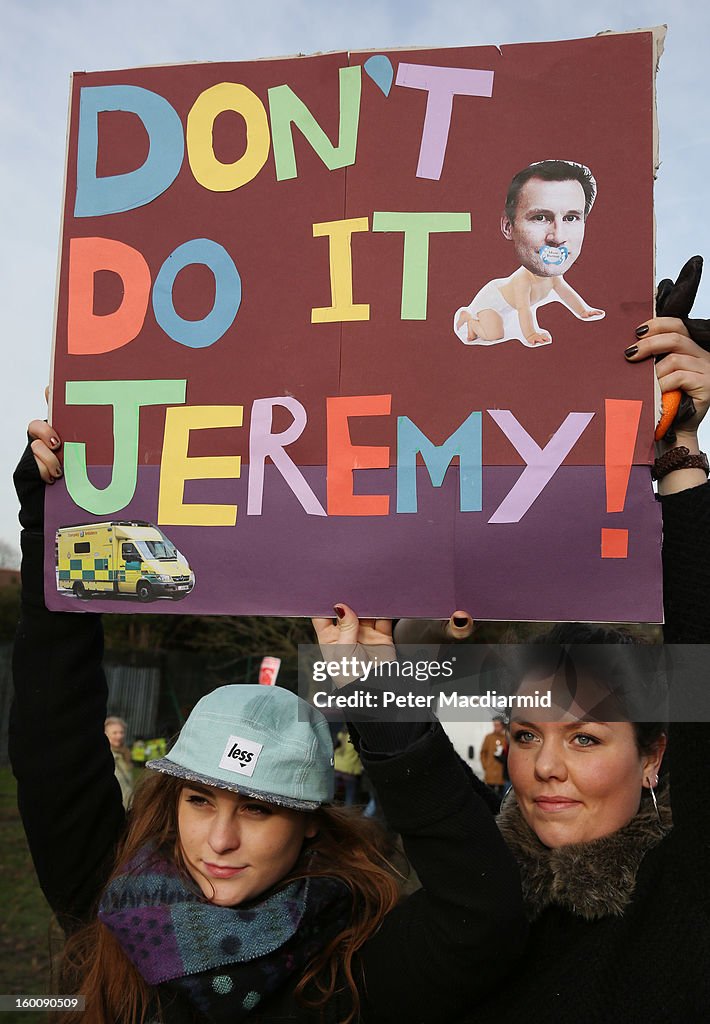 Demonstrators Protest Against Closure Of Lewisham Hospital