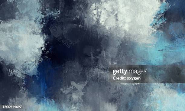 abstract texture oil background on canvas. painting smudged bluewhite gray watercolortextured brush strokes background - gray watercolor background stock pictures, royalty-free photos & images