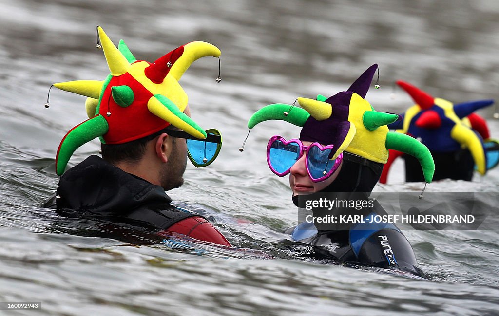 GERMANY-OFFBEAT-SWIMMING-CARNIVAL