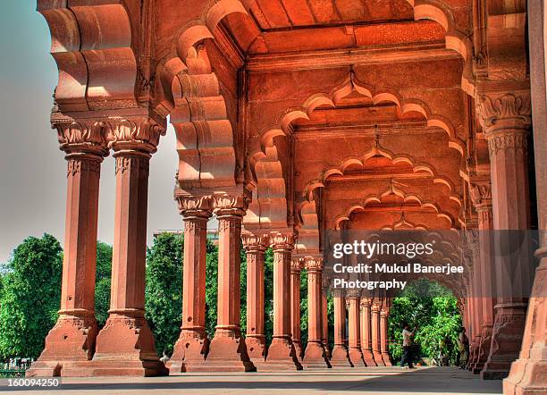 diwan-i-aam, red fort, delhi - delhi stockfoto's en -beelden