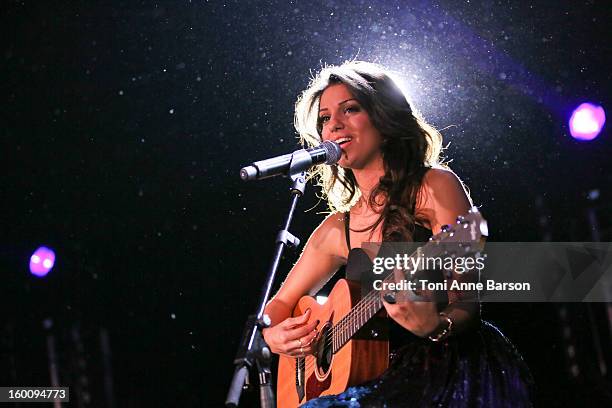 Singer Tal Benyerzi performs during "Before NRJ Music Awards 2013 Concert" at Palais des Festivals on January 25, 2013 in Cannes, France.