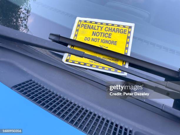 August 2023: Penalty Charge Notice on car windscreen