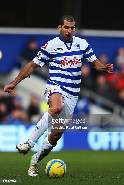 Tal Ben Haim of Queens Park Rangers runs with the ball during the FA Cup with Budweiser Fourth Round match between Queens Park Rangers and Milton...