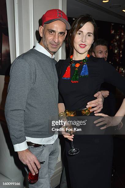 Tanel and Suzanne Von Aichinger attend the 'Body Double' Ali Mahdavi Exhibition Preview Cocktail At Hotel W on January 25, 2013 in Paris, France.