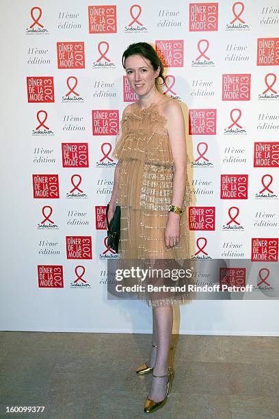 Clare Waight Keller poses as she arrives to attend the Sidaction Gala Dinner 2013 at Pavillon d'Armenonville on January 24, 2013 in Paris, France.