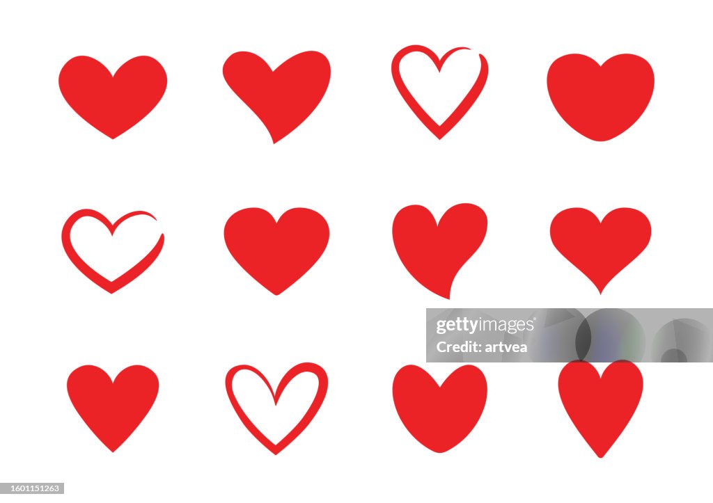 Hearts Shapes Icons
