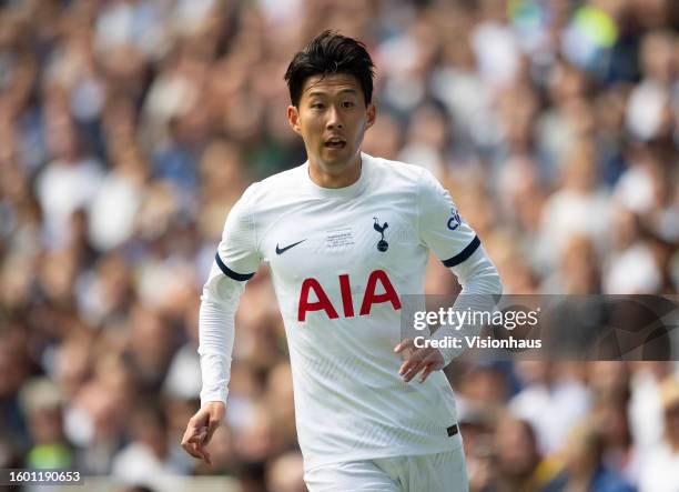 Son Heung-min of Tottenham Hotspur during the pre-season friendly match between Tottenham Hotspur and Shakhtar Donetsk at Tottenham Hotspur Stadium...