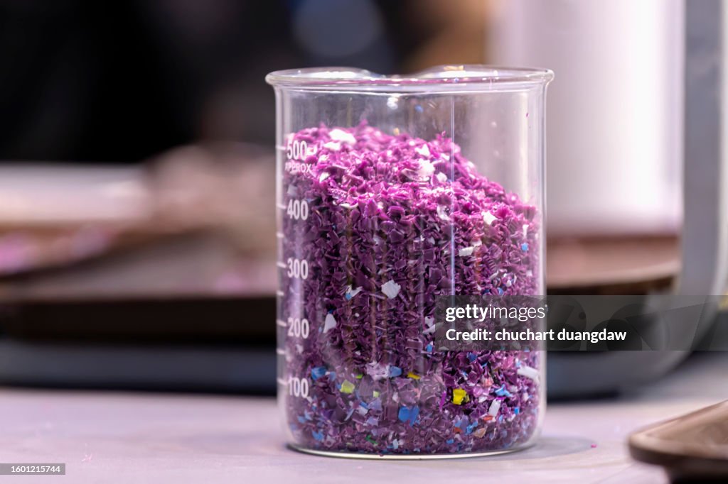 Plastic Flakes in Recycled