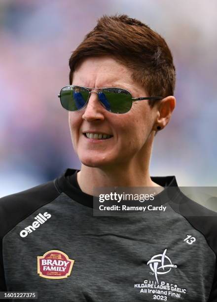 Dublin , Ireland - 13 August 2023; 1999 Mayo All-Ireland winning captain Diane O'Hora is honoured at half-time of the TG4 LGFA All-Ireland Senior...