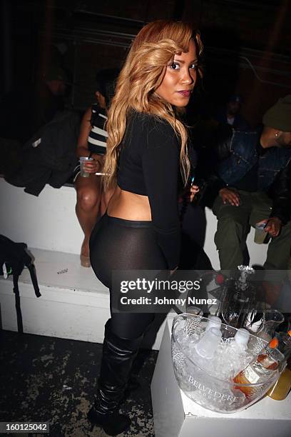 Mizz DR attends DJ Enuff's Celebrity Birthday Bash hosted by ASAP Rocky at Amnesia NYC on January 25, 2013 in New York City.