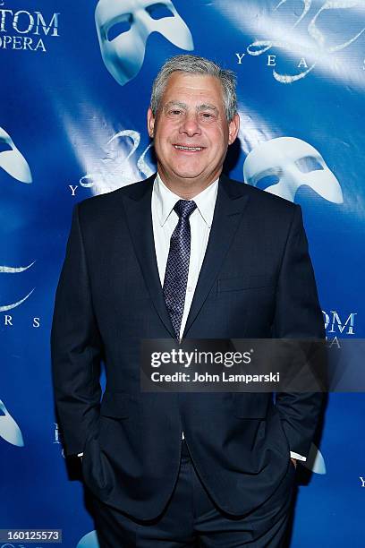 Sir Cameron Anthony Mackintosh attends "The Phantom Of The Opera" Broadway 25th Anniversary at Majestic Theatre on January 26, 2013 in New York, New...