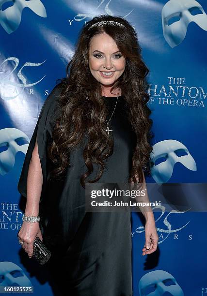 Sarah Brightman attends "The Phantom Of The Opera" Broadway 25th Anniversary at Majestic Theatre on January 26, 2013 in New York, New York.