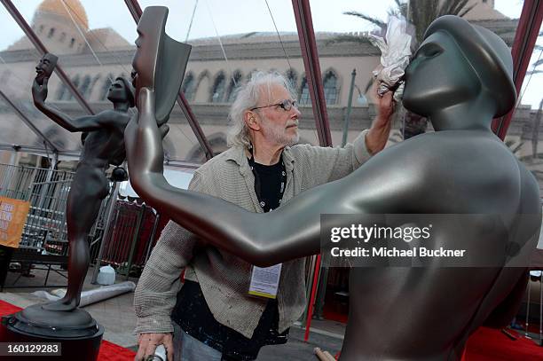 General view of the atmosphere during the SAG Awards behind the scenes media day at The Shrine Auditorium on January 26, 2013 in Los Angeles,...