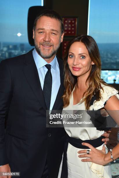 Actor Russell Crowe and singer/actress Natalie Imbruglia attend the Australian Academy Of Cinema And Television Arts' 2nd AACTA International Awards...