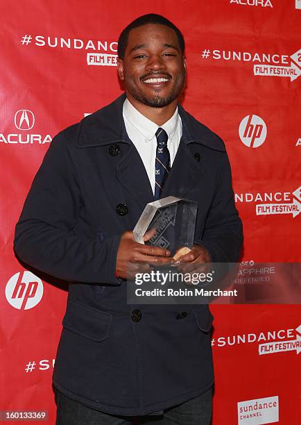 Director Ryan Coogler winner of the Grand Jury Prize: U.S. Dramatic for Fruitvale poses with award at the Awards Night Ceremony during the 2013...