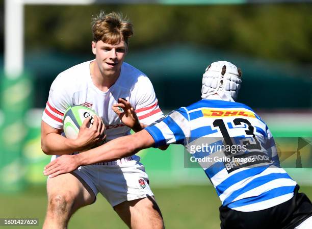Toby Baker of England during the U18 International Series match between England and Western Province XV at Stellenberg High School on August 15, 2023...