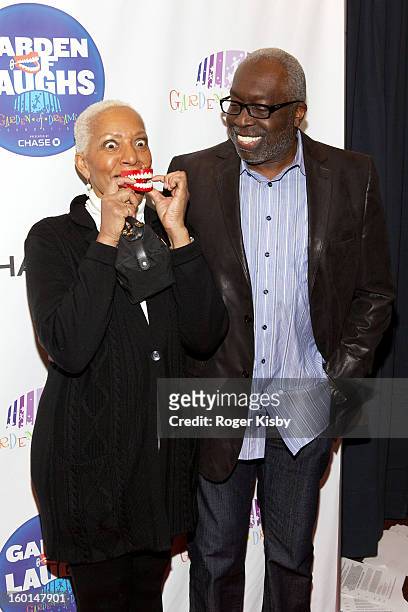 Marita Monroe and Earl Monroe attend "Garden Of Laughs" benefit at Madison Square Garden on January 26, 2013 in New York City.
