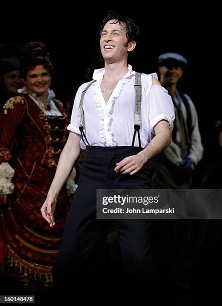 Kyle Barisich performs at "The Phantom Of The Opera" Broadway 25th Anniversary at Majestic Theatre on January 26, 2013 in New York City.