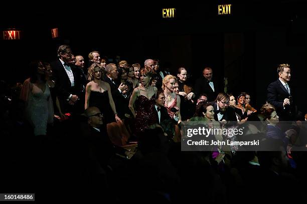 Former cast members perform at "The Phantom Of The Opera" Broadway 25th Anniversary at Majestic Theatre on January 26, 2013 in New York City.