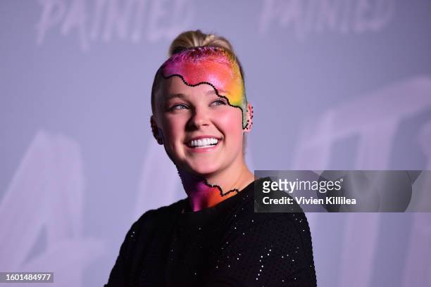 JoJo Siwa attends the Painted launch party on August 07, 2023 in Los Angeles, California.