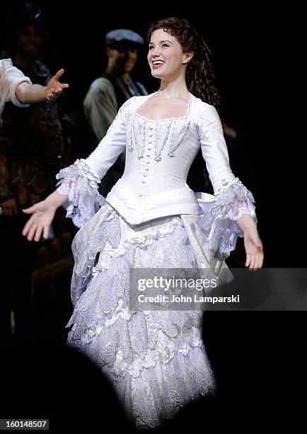 Sierra Boggess performs at "The Phantom Of The Opera" Broadway 25th Anniversary at Majestic Theatre on January 26, 2013 in New York City.