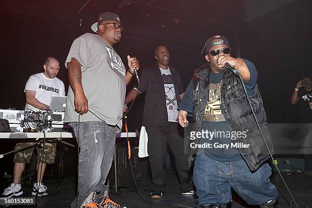 Scarface, Willie D and Bushwick Bill of the Geto Boys perform in concert at Emo's on January 26, 2013 in Austin, Texas.