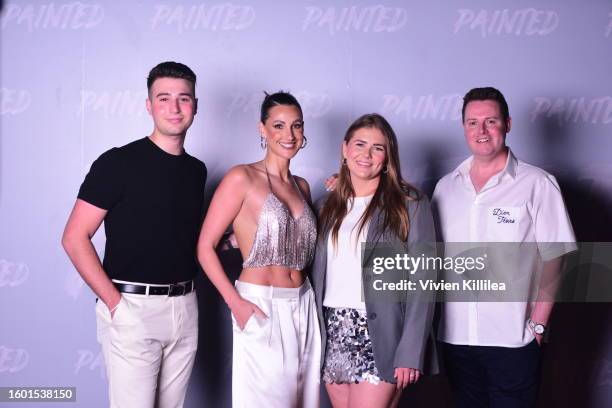 Matthew Harper, Laura Dundovic, Amy Lenan and Sam Mangan attend the Painted launch party on August 07, 2023 in Los Angeles, California.