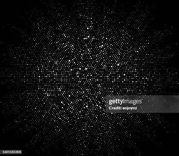 illustrations, cliparts, dessins animés et icônes de réseau numérique circulaire abstrait - ligne en pointillés