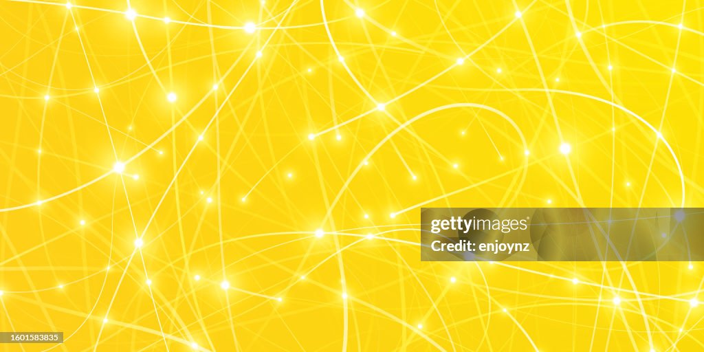 Abstract Yellow Data Meta Verse Network Background High-Res Vector ...