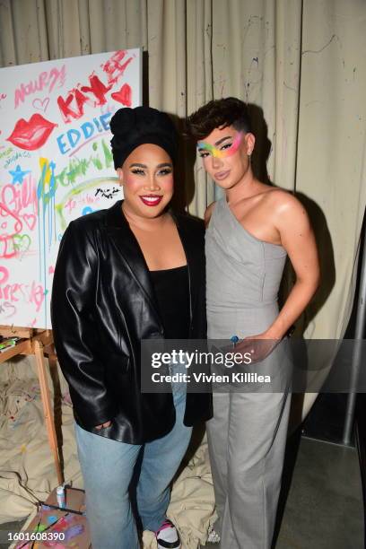 Patrick Starrr and James Charles attend the Painted launch party on August 07, 2023 in Los Angeles, California.