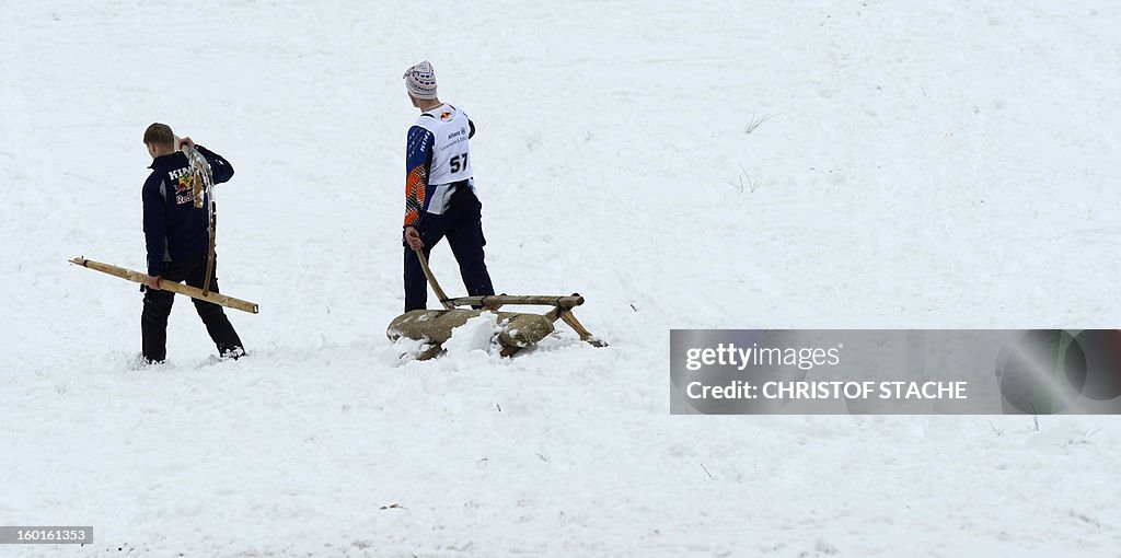 GERMANY-TRADITIONS-SLEDGE-RACE-OFFBEAT