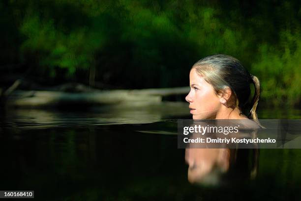 still waters - hair back ストックフォトと画像