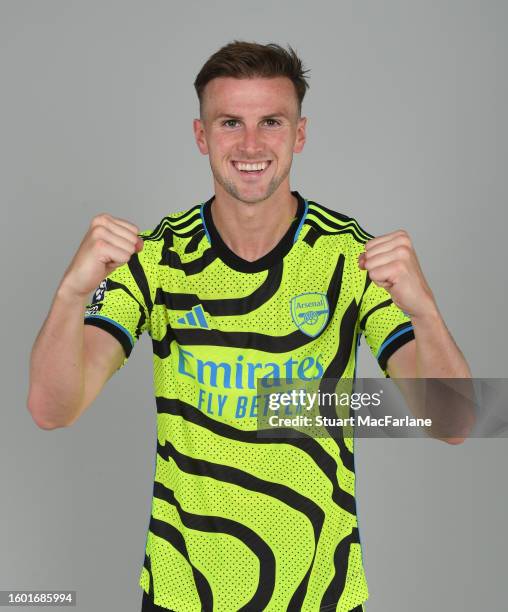 Rob Holding of Arsenal at London Colney on August 08, 2023 in St Albans, England.
