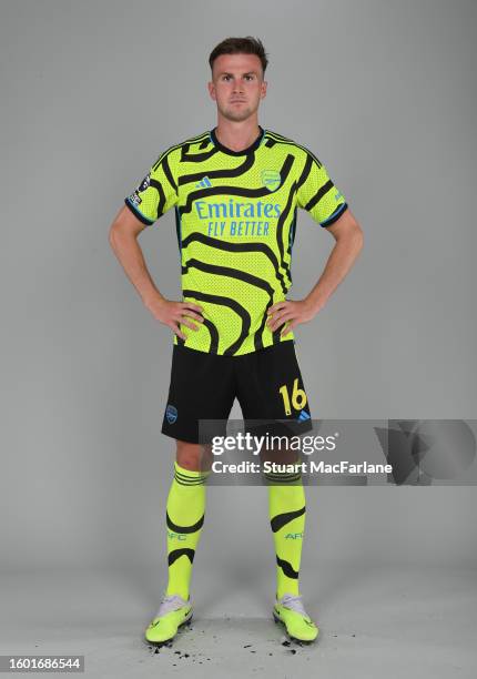 Rob Holding of Arsenal at London Colney on August 08, 2023 in St Albans, England.