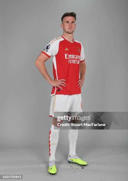 Rob Holding of Arsenal at London Colney on August 08, 2023 in St Albans, England.