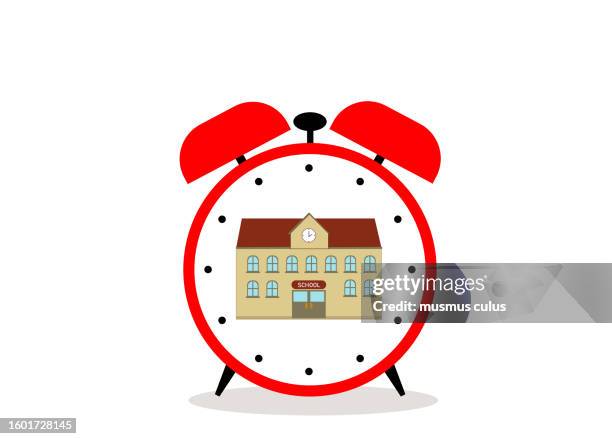 school time - empty primary school classroom stock illustrations