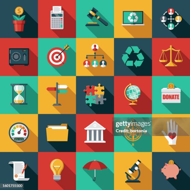 stockillustraties, clipart, cartoons en iconen met esg (environmental, social and corporate governance) icon set - regels